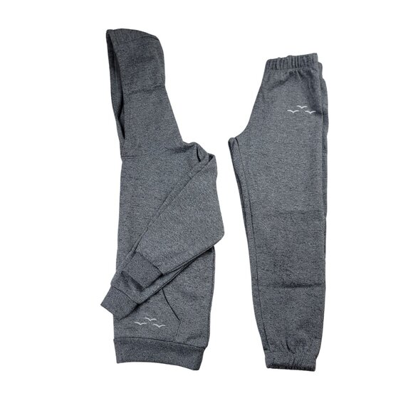 Lazypants Fleece Hoodie & Sweat Pants Set Sz 8 Gray Matching Outfit - Picture 1 of 10